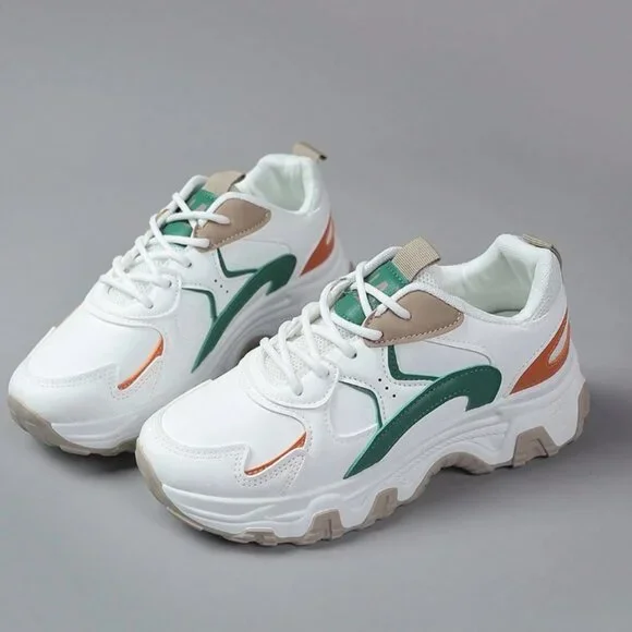 2025 New Style! Colorblocked Lace-Up Low-Top Sneakers, Lightweight And Versatile - Picture 6 of 6